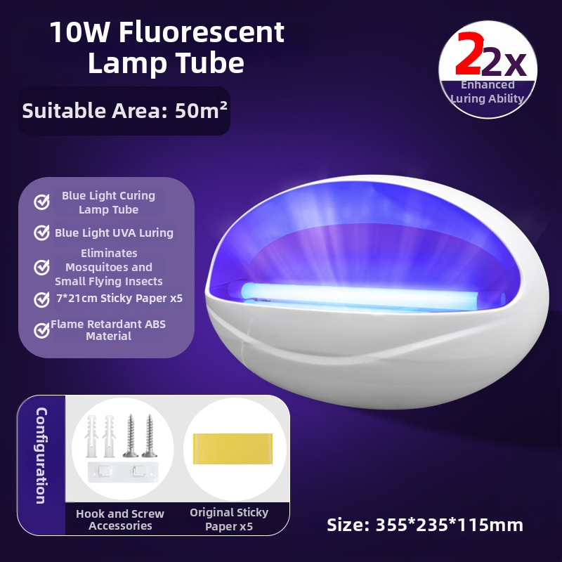 Nástenná LED lampa na komáre s prilákaním svetlom a elektrošokom, hliníková sieť, vhodná pre 61 m² a viac, 2-ročná záruka