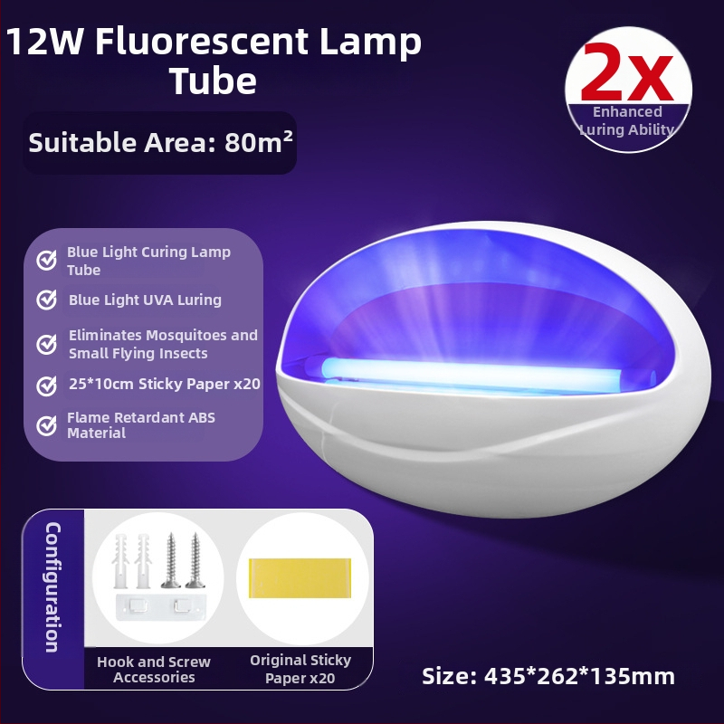 Nástenná LED lampa na komáre s prilákaním svetlom a elektrošokom, hliníková sieť, vhodná pre 61 m² a viac, 2-ročná záruka