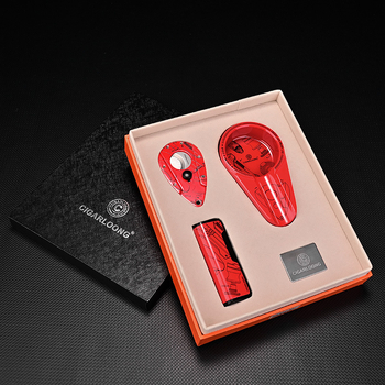 Cigarloong 3-dielna darčeková súprava pre cigáre: popolník, rezák na cigáre a zapalovač