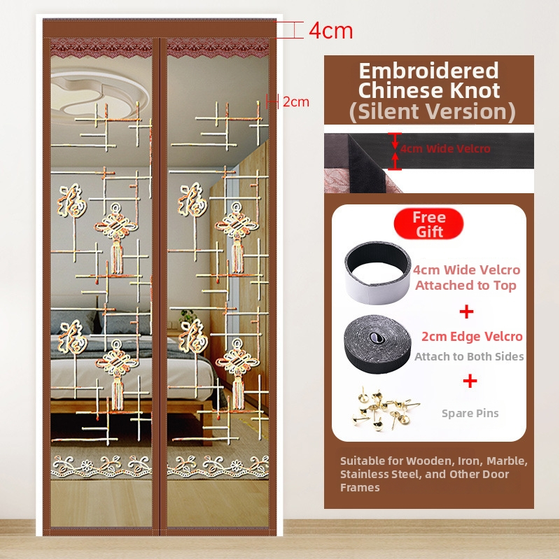 Sieťová dverová záves do spálne, moderný minimalistický štýl, vzor rastlín