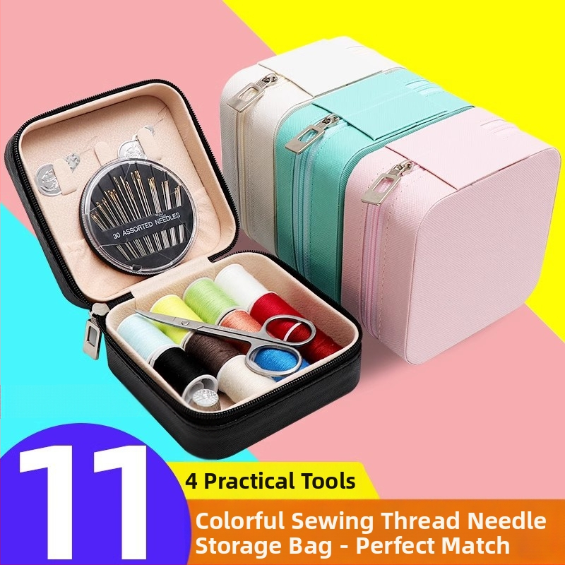 Prenosná krabička na niť a šitie — jednoduchý štýl, pre domáce použitie a opravy odevov