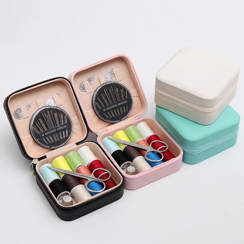 Prenosná krabička na niť a šitie — jednoduchý štýl, pre domáce použitie a opravy odevov