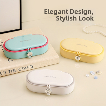 Magnetická krabička na ihly a niť, vlastnoručne navrhnutá, prenosný šijací set, plastová krabička, 144 kusov, ľahký luxusný štýl, prispôsobiteľné