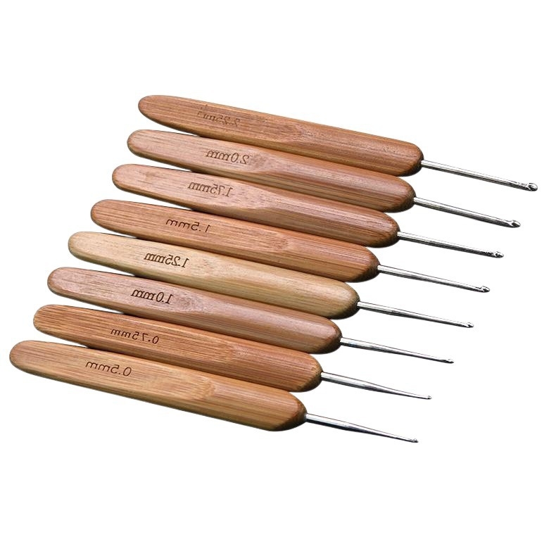 Roostevabast terasest heegelnõelade komplekt – DIY heegeldamiseks, nukkudele ja kottidele, sõbralik stiil