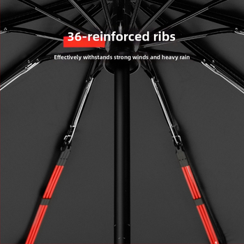 Slnečný dáždnik s automatickým otvorením, rukoväť z masívneho dreva, látka 190T odolná voči nárazom, UV ochrana UPF>30, oceľová tyč