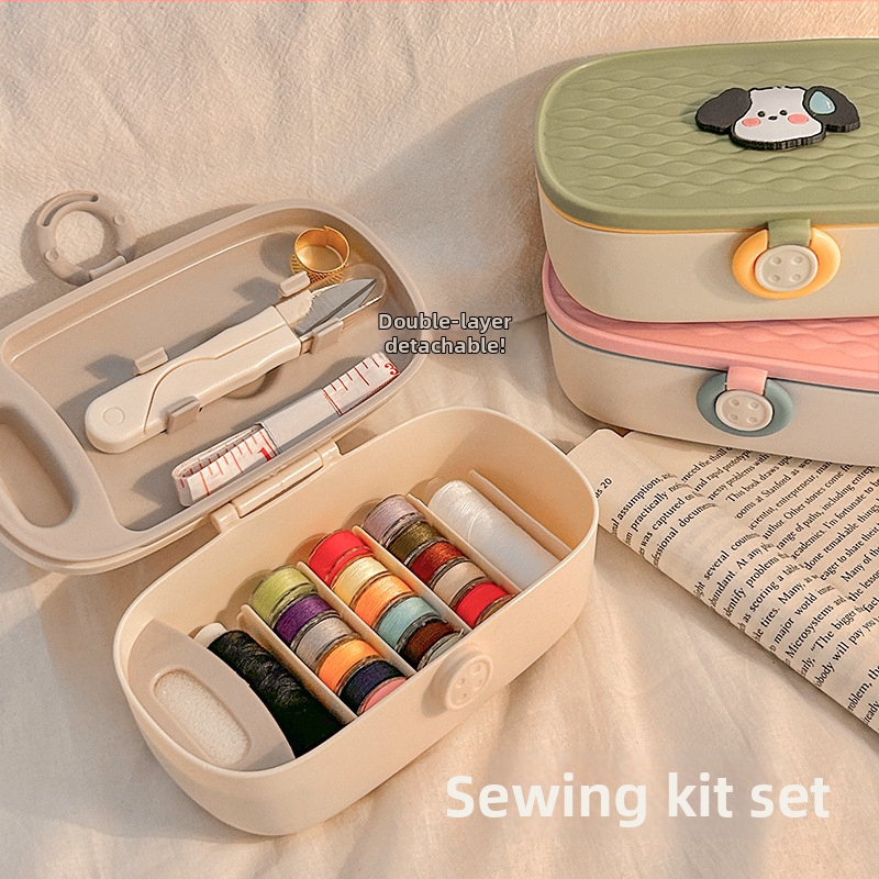 Šijací box, Prenášateľný vreckový dizajn, 12-dielny šijací set, jednoduchý štýl