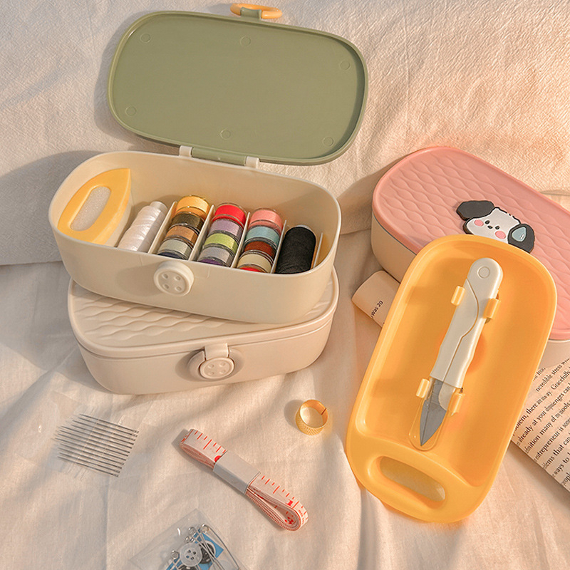 Šijací box, Prenášateľný vreckový dizajn, 12-dielny šijací set, jednoduchý štýl