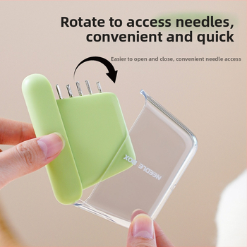 Prenosná vrecková magnetická škatuľka na ihly a šitie, séria ihlový balík, ABS + 60# oceľ, 220 kusov v krabici, hrubá hmotnosť 30 g