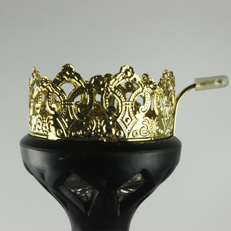 Водна лула: коронаобразна въглеродна горелка, метална конструкция, многократна употреба, без фолио