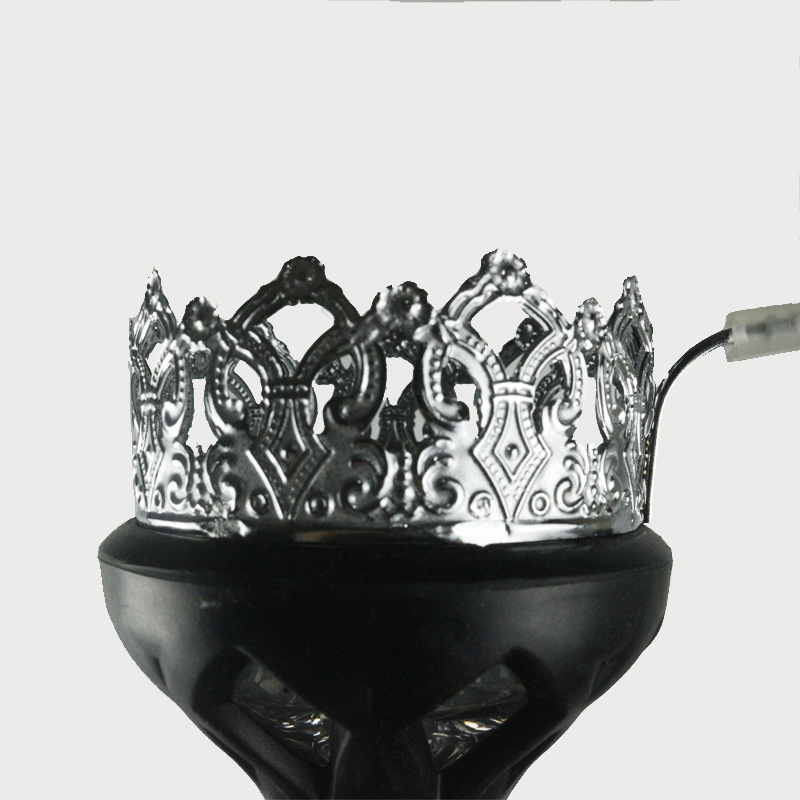 Водна лула: коронаобразна въглеродна горелка, метална конструкция, многократна употреба, без фолио