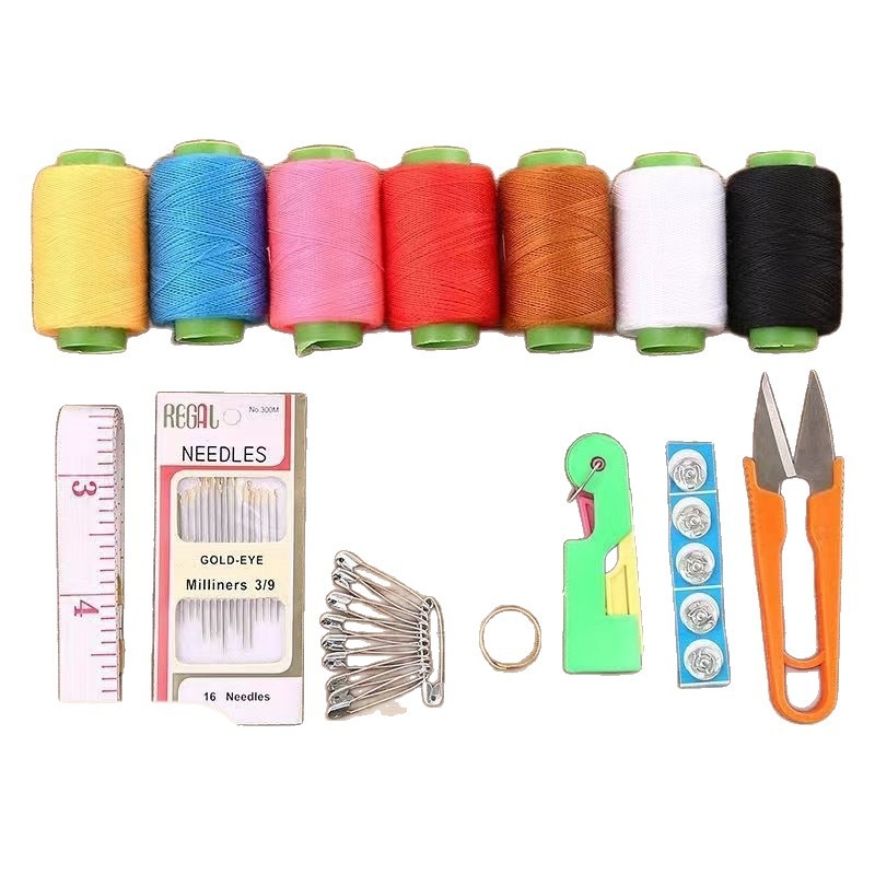 Prenosný vreckový set ihiel a niť v plastovej krabičke — séria Needle and Thread Kit, hmotnosť približne 150 g