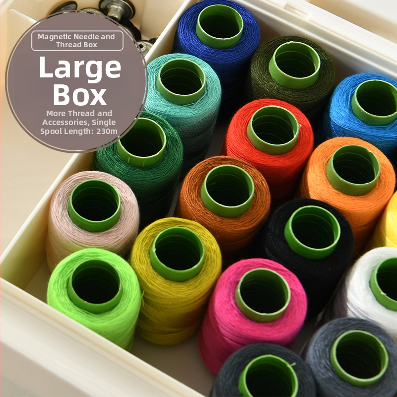 Plastikinė siuvimo dėžutė rinkinys, adatos paketo serija, didelė talpa, minimalistinis stilius, svoris 1.874 kg