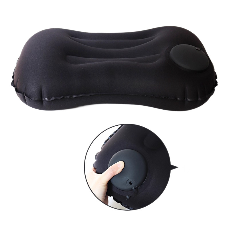 Nafukovací cestovný vankúš s oporou bedra, skladací, 122 g, hrubší vzdušný vankúš