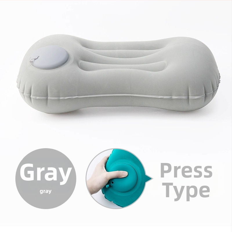 Nafukovací cestovný vankúš s oporou bedra, skladací, 122 g, hrubší vzdušný vankúš