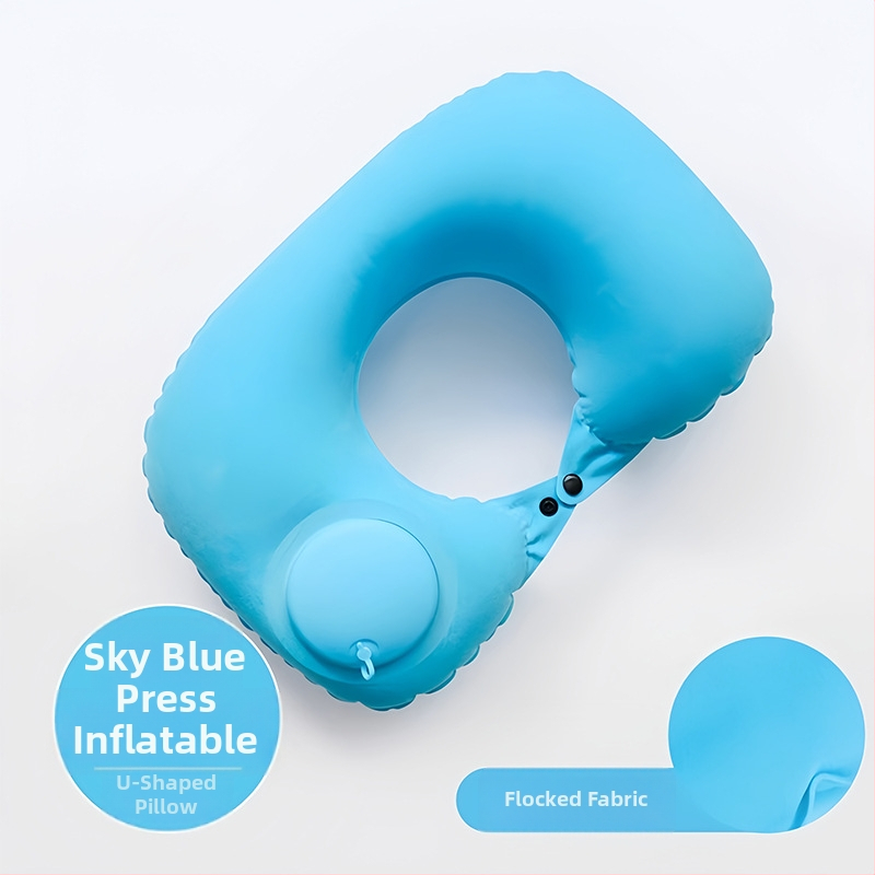 Nafukovací cestovný vankúš s oporou bedra, skladací, 122 g, hrubší vzdušný vankúš