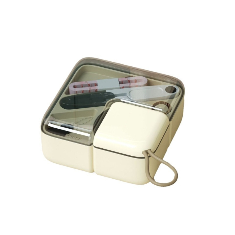 Prenosná šijacia krabička – minimalistický, ľahký luxus, plastová konštrukcia