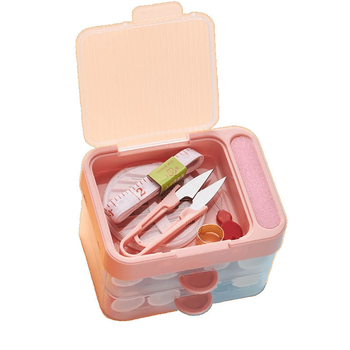 Prenosný vreckový šijací set s mini krabičkou na ihly a niť, pre domáce použitie a internát