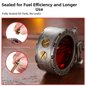 Kovový kerosénový zapaľovač s retro dizajnom rocker ramena, vetruodolný, s logom, zbierateľný