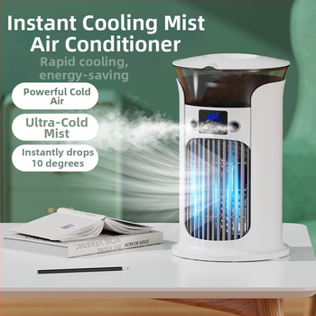 USB stolný chladič vzduchu s postrekom, 3-lopatkový DC kefový motor, 3 rýchlosti vetra, tichý chod <36 dB, 3.7V 5W