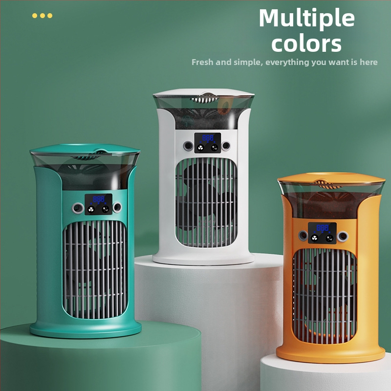 USB stolný chladič vzduchu s postrekom, 3-lopatkový DC kefový motor, 3 rýchlosti vetra, tichý chod <36 dB, 3.7V 5W