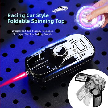 Butánový zapaľovač, odolný voči vetru, skladací gyroskopický dizajn, plastové telo, opakovane plniteľný