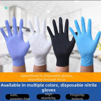 Jednorázové nitrilové rukavice, zosilnené, olejovzdorné a odolné voči kyselinám a zásadám, vhodné pre tetovanie, kozmetiku, kaderníctvo a mechanickú údržbu