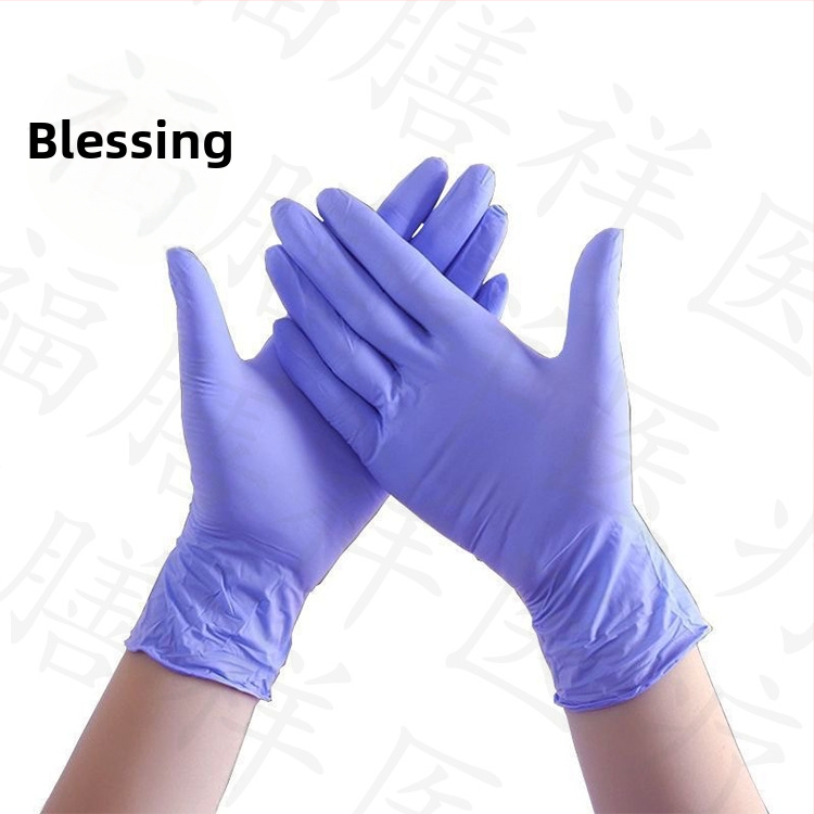 Jednorázové nitrilové rukavice, zosilnené, olejovzdorné a odolné voči kyselinám a zásadám, vhodné pre tetovanie, kozmetiku, kaderníctvo a mechanickú údržbu