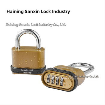 Kódový visací zámok, Model Type C, Zinková zliatina, Značka Sanxin, Vonkajšie použitie, Domáci visací zámok
