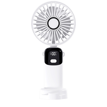 Käeshoitav kokkuvolditav mini ventilaator USB-ga, vaikne mootor, 4 labad, sisseehitatud LiPo aku 300–500 mAh, 6 kiirust