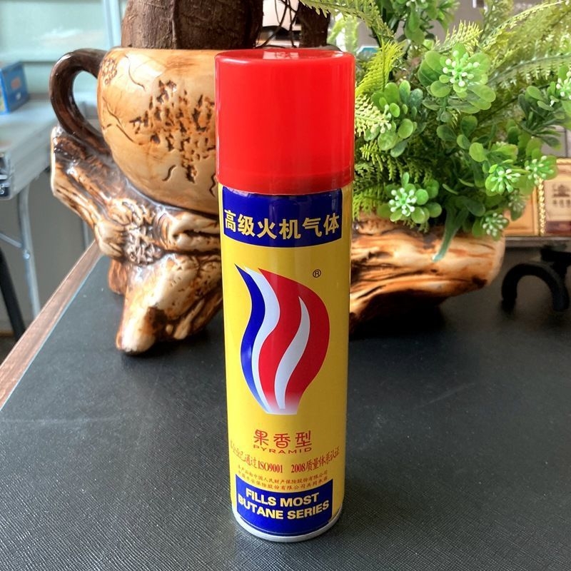 Znovu plniteľný butánový plyn pre zapaľovače proti vetru, plastové telo, krabica 100 kusov