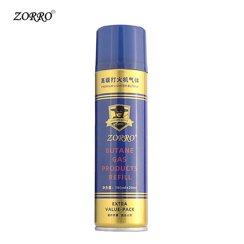 Znovu plniteľný butánový plyn pre zapaľovače proti vetru, plastové telo, krabica 100 kusov