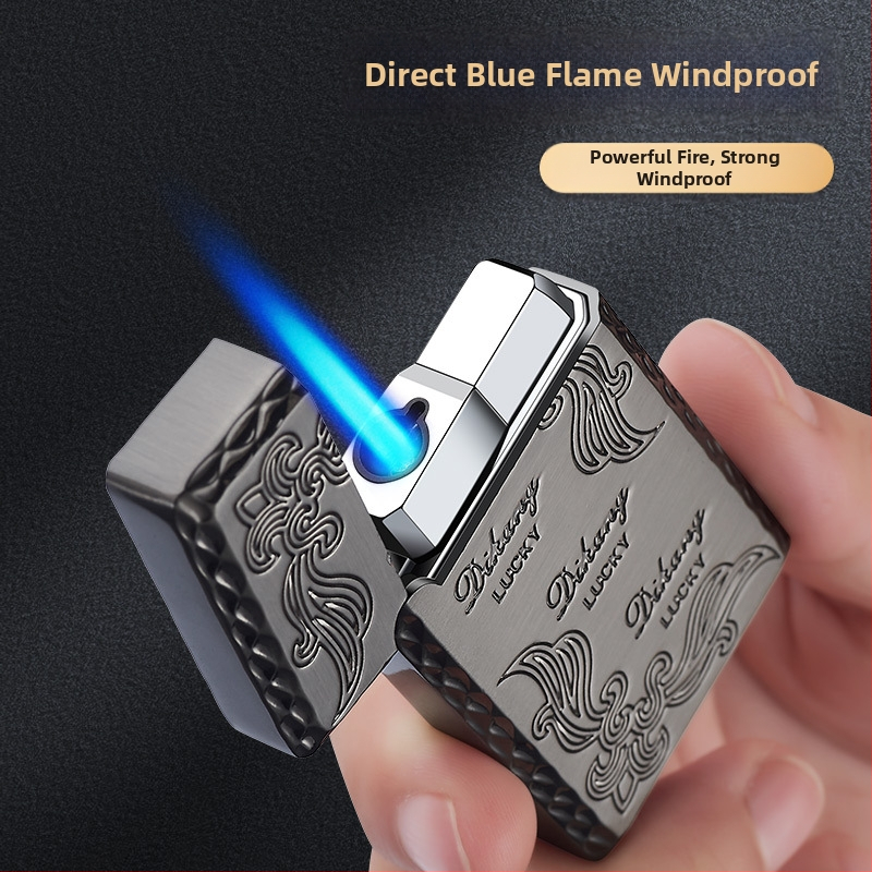 Kovový vetroodolný zapaľovač s butánovým palivom, tlačené logo, pôvod: Wenzhou