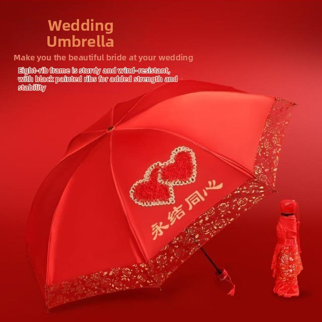 Sklopiteľný dážďnik, etnický štýl, polomer 50-55 cm, ramená a tyč zo zliatiny, UPF 40+