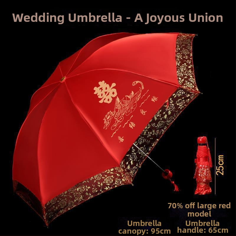 Sklopiteľný dážďnik, etnický štýl, polomer 50-55 cm, ramená a tyč zo zliatiny, UPF 40+