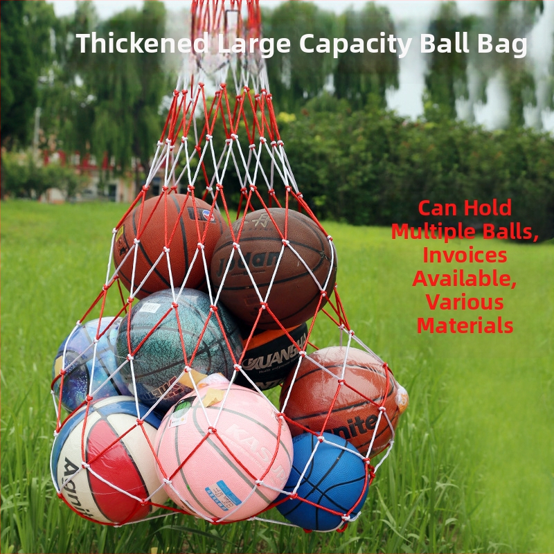 Veľká taška s kapsou na loptičky pre basketbal/volejbal/futbal; kapacita 10–20 loptičiek; prenosná sieťová kapsa; značka Aerobics; možnosť súkromnej značky