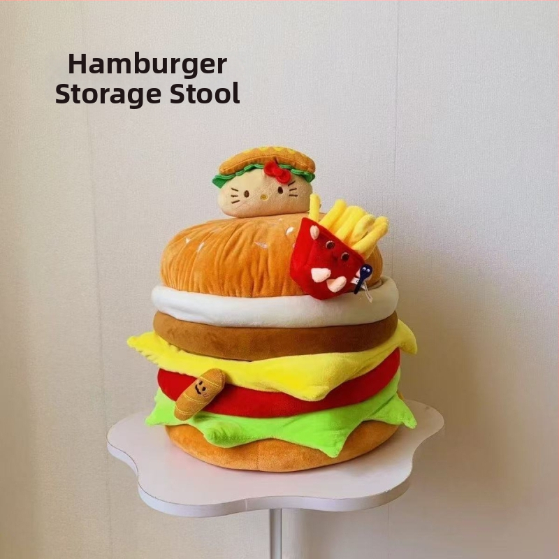 Okrúhla flanelová úložná stolička, multifunkčná so 12 L objemom a nosnosťou 100 kg, model 001