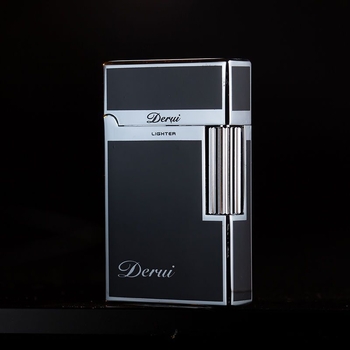 Derry kovový zapaľovač — Značka: Derry; Palivo: benzín; Tlačené logo: Áno; Balenie: 100 kusov; Dizajn: Jednoduchý, ľahký luxus