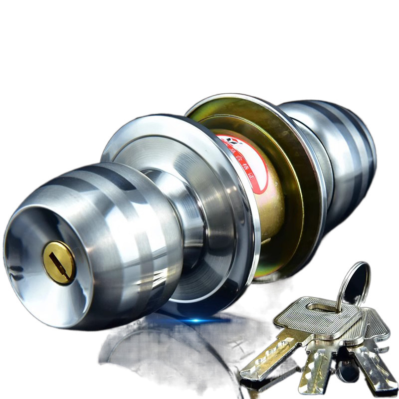 Guľová meďná zámka s jazýčkom pre drevené dvere