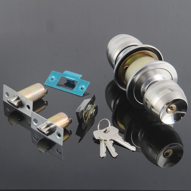 Guľová meďná zámka s jazýčkom pre drevené dvere