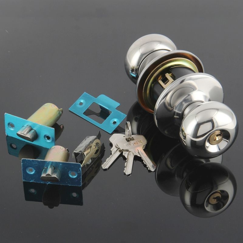 Guľová meďná zámka s jazýčkom pre drevené dvere