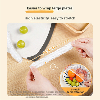 Miaojie Jednorázové PE kryt na potravinové fólie — proti zápachu, odolný voči vysokým teplotám, vhodný do chladničky