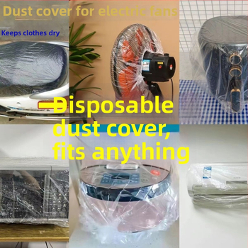 Jednorázový kryt proti prachu pre univerzálny typ kuchynskej fritézy, priehľadný materiál, elastický pás, dvojbalenie, odolný voči teplote -60°C až 140°C