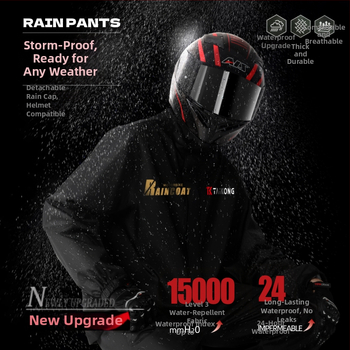 Rozdelený set dažďového plášťa na motocykel – PVC vrstva; hrubá tkanina Chunya