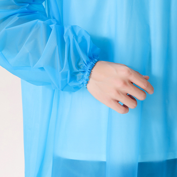 Kapucňový plný plášť do dažďa z EVA, zosilnený, pre dospelých, opakovane použiteľný, s PU vodotesnou vrstvou