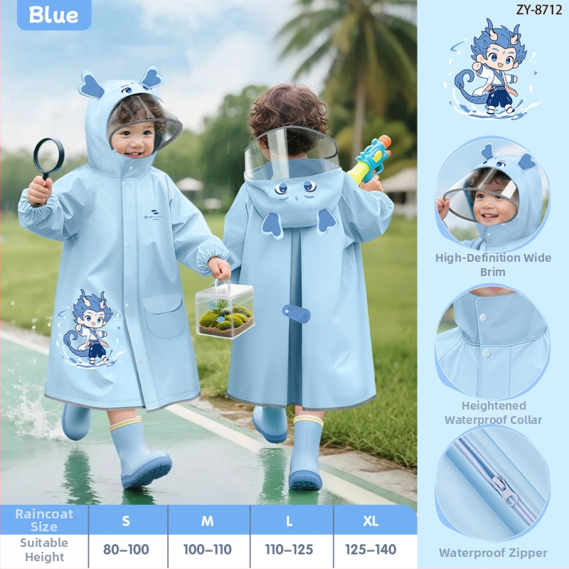 Detský plášť na dažď s celým telom – kreslený štýl, EVA látka, 280 g, ZY-8712-FX