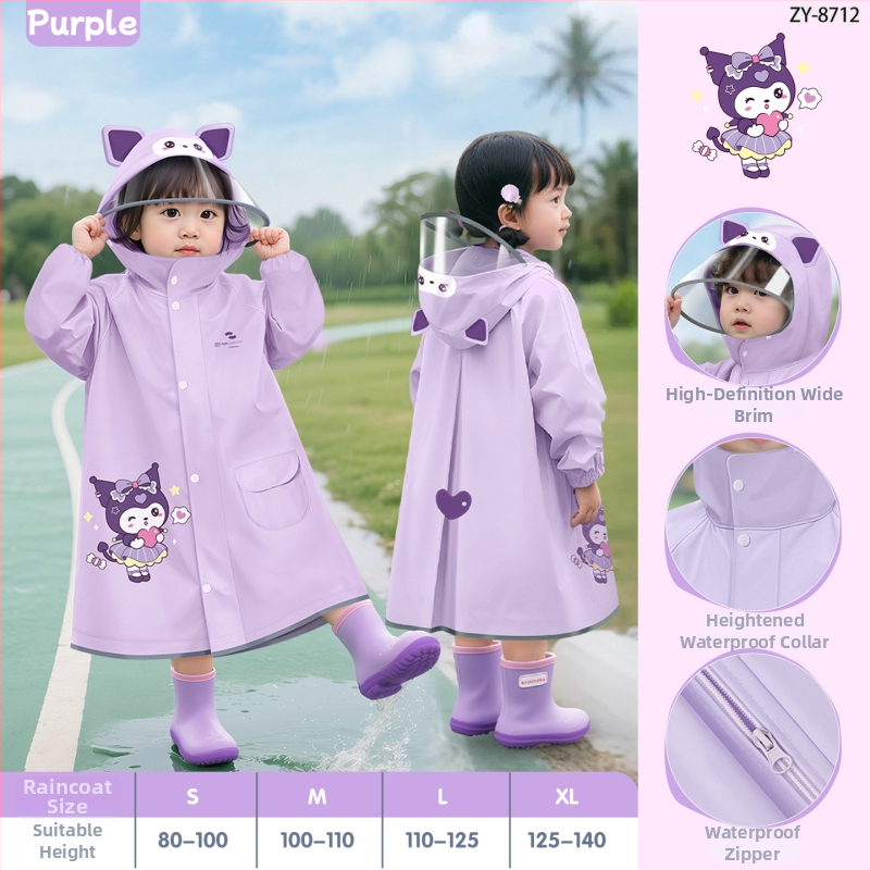 Detský plášť na dažď s celým telom – kreslený štýl, EVA látka, 280 g, ZY-8712-FX