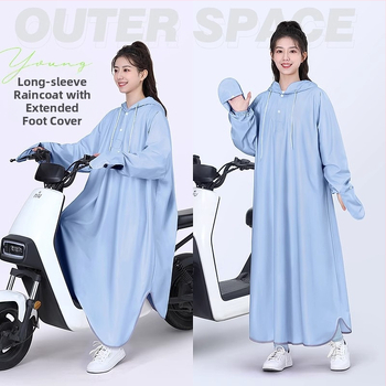 Nepremokavý pončó pre elektrické vozidlá a motocykle, PVC, hrubý, opakovane použiteľný