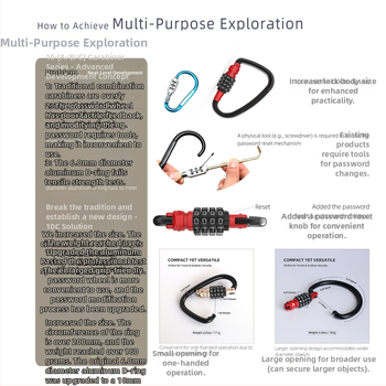 Mechanický zámok s kódom pre košík na prilbu bicykla – séria 10, materiál: železo/zinkový kov/ABS, hrúbka zámovej tyčky 10 mm, vzdialenosť tyčí 75 mm