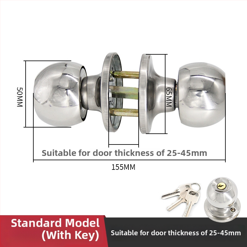 Gu Rui 588 Zámok na dvere z nerezovej ocele pre interiérové dvere