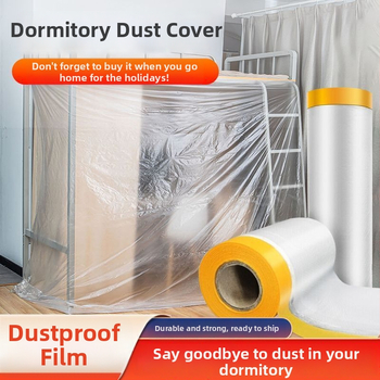 Jednorazová PE pokrývka proti prachu pre nábytok — skriňa, pohovka — samolepiaca, jednoduchý moderný štýl